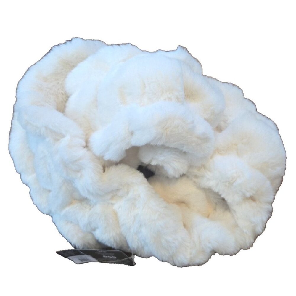 Faux Fur Infinity Scarf Muffler One Size Winter White by Sprigs SOFT